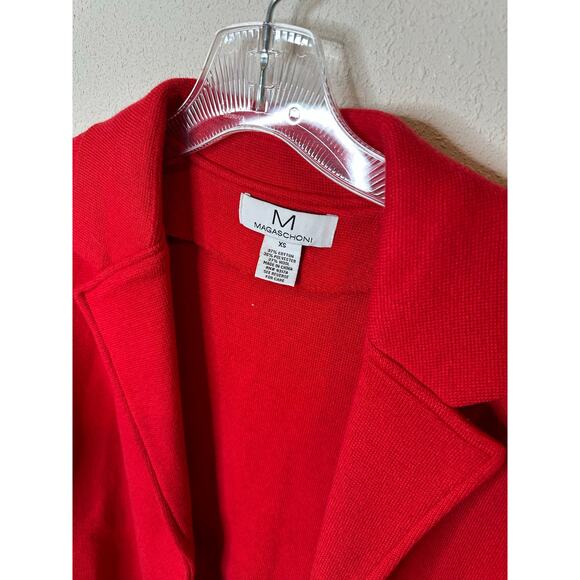 M Magaschoni Red knit blazer -xs - Picture 2 of 3